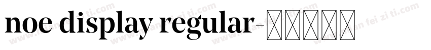 noe display regular字体转换